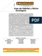 Sopa de Letras de Hábitat y Nicho Ecológico