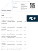 Supplier Audit Checklist Template