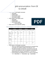 Unit 9. English Pronunciation, From OE To LMODe