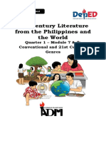 21 Century Literature From The Philippines and The World