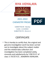 Kendriya Vidyalaya: 2021-2022 Chemistry Project