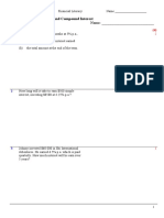 WORKSHEET #2 Simple and Compound Interest: Name