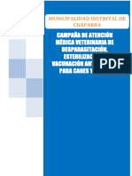 Campaña de Desparacitacion y Vacunacion Contra La Rrabia Canina