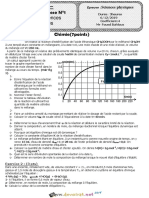 Devoir de Synthèse N°1 - Sciences Physiques - 3ème Technique (2019-2020) MR Foued Bahlous