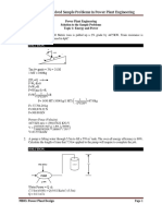 Compilation of Solved Sample Problems in Power Plant Engineering