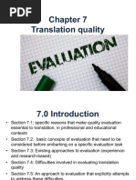 Translation Theory - Chapter 7