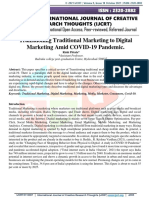 Transitioning Traditional Marketing To Digital Marketing Amid COVID-19 Pandemic