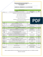 Agenda Semanal Febrero 21 Al 25 de 2022