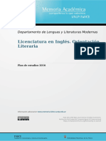 Licenciatura en Inglés Orientación Literaria (Plan 2016)