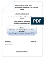 L'Analyse de La Structure Financière D'une Entreprise