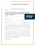 Poder para Cesacion Efectos Civiles de Matrimonio Catolico