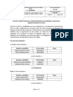 Acta Conformación COPASST