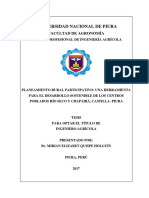 Planeamiento Rural Participativo Una Herramienta para El Desarrollo Sostenible de Los Centros Poblados Rio Seco y Chapairá