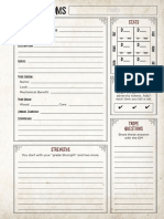 Kids On Brooms Character Sheet - Editable