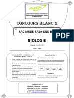 Concours Blanc 2 Biologie