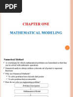 Chapter One: Mathematical Modeling