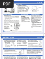 Emergency Q-Card: Start The System Ge Oec Elite