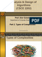 Prof. Amr Goneid Part 2. Types of Complexities: Department of Computer Science, AUC