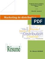 Résumé Cours - Marketing de Distribution - PR SLIMAN