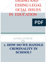 Managing and Addressing Legal and Social Issues in Education