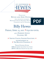 Billy Hewes June 3 Fundraiser