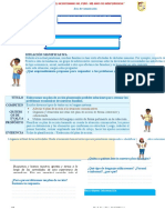 EdA 2 - 4to 3 Ficha - Elaboramos Un Plan de Acción Planteando Posibles Soluciones para Atenuar Los Problemas Económicos de Nuestras Familias.