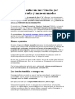 Diferencias Entre Un Matrimonio Por Bienes Separados y Mancomunados