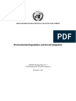 Environmental Degradation and Social Integration, UNRISD Briefing Paper (1994)