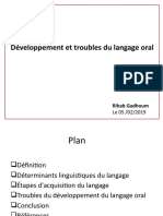 Développement Et Troubles Du Langage Oral