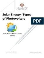 Solar Energy - Types of Photovoltaic