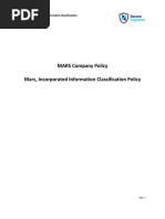 Mars, Incorporated Information Classification Policy