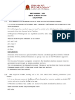 Prestorming - 2021 Test 6 - Curernt Affairs Explanation: (A) 1 and 2 Only (B) 1,2 and 3