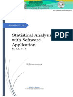 Statistical Analysis With Software Application: Module No. 4