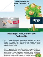 Tax Liability of A Firm and Partners