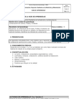 Guía Unidad IV Conservación de Carnes Frutas y Verduras