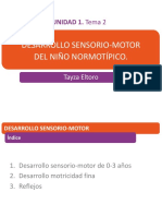 1.2 Desarrollo Sensorio-Motor Del Niño Normotípico. PARTE 1