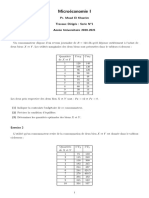 Microeconomie Travaux Diriges Serie 1