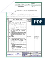 Operational Control Procedure For Excavation.: 1.0 Purpose