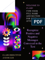 Recognize Positive and Negative Messages Conveyed in The Text