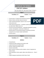 Upsc New Pattern CSAT 2011