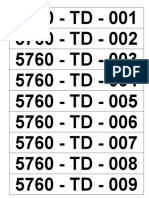 5760 - TD - 001 5760 - TD - 002 5760 - TD - 003 5760 - TD - 004 5760 - TD - 005 5760 - TD - 006 5760 - TD - 007 5760 - TD - 008 5760 - TD - 009