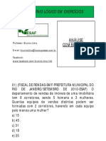 Exercícios - ESAF - Módulo 04 - Aula 002 - Arranjos, Combinações e Permutações