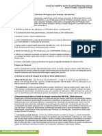 07 Coleta e Manipulação de Amostras Biológicas para Exames Laboratoriais