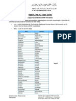 Résultat Du Test Ecrit Formateur en Soft Skills RH 445-2021