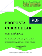 Proposta Curricular Matemática - Ens. Fundamental-7ano