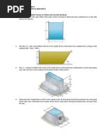 CENG 197 - CE Competency Appraisal II Problem Set 3b Fluid Statics 2 - Hydrostatic Forces On Plane and Curved Surfaces