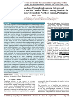 Correlation of Teaching Competencies Among Science and Non Science Majors and The Level of Mastery Among Students in Selected Public Secondary Schools in Northern Samar, Philippines