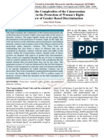 Addressing The Complexities of The Cameroonian Penal Code in The Protection of Womens Right An Overview of Gender Based Discrimination