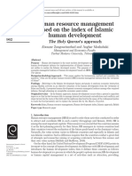 Human Resource Management Based On The Index of Islamic Human Development