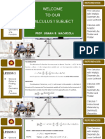 Welcome To Our Calculus 1 Subject: Lesson 3